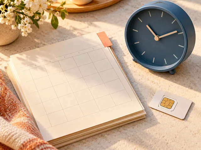 Kalenderblätter und eine Uhr veranschaulichen unterschiedliche Abrechnungszeiträume